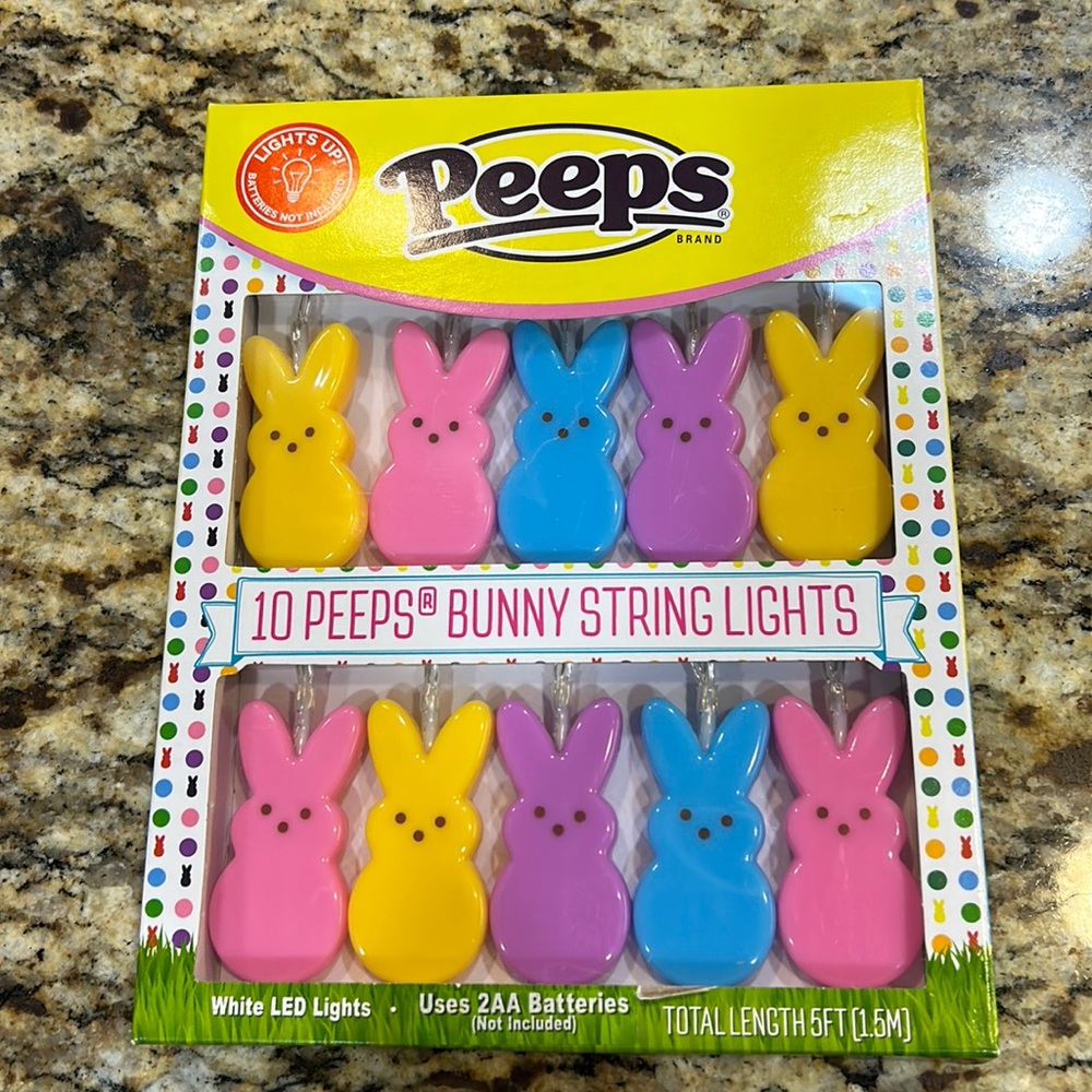 NEW Peeps 10 Bunny String Lights